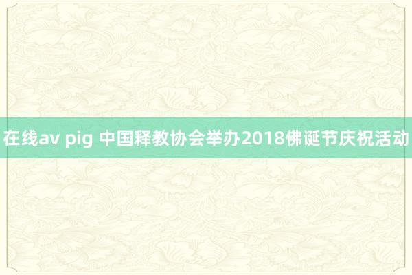 在线av pig 中国释教协会举办2018佛诞节庆祝活动