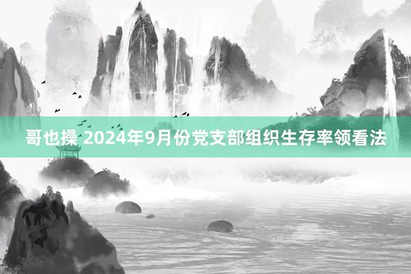 哥也操 2024年9月份党支部组织生存率领看法